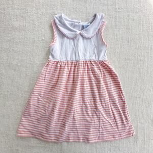 Bailey Boys Peach & White Collared Tank Dress EUC 4T